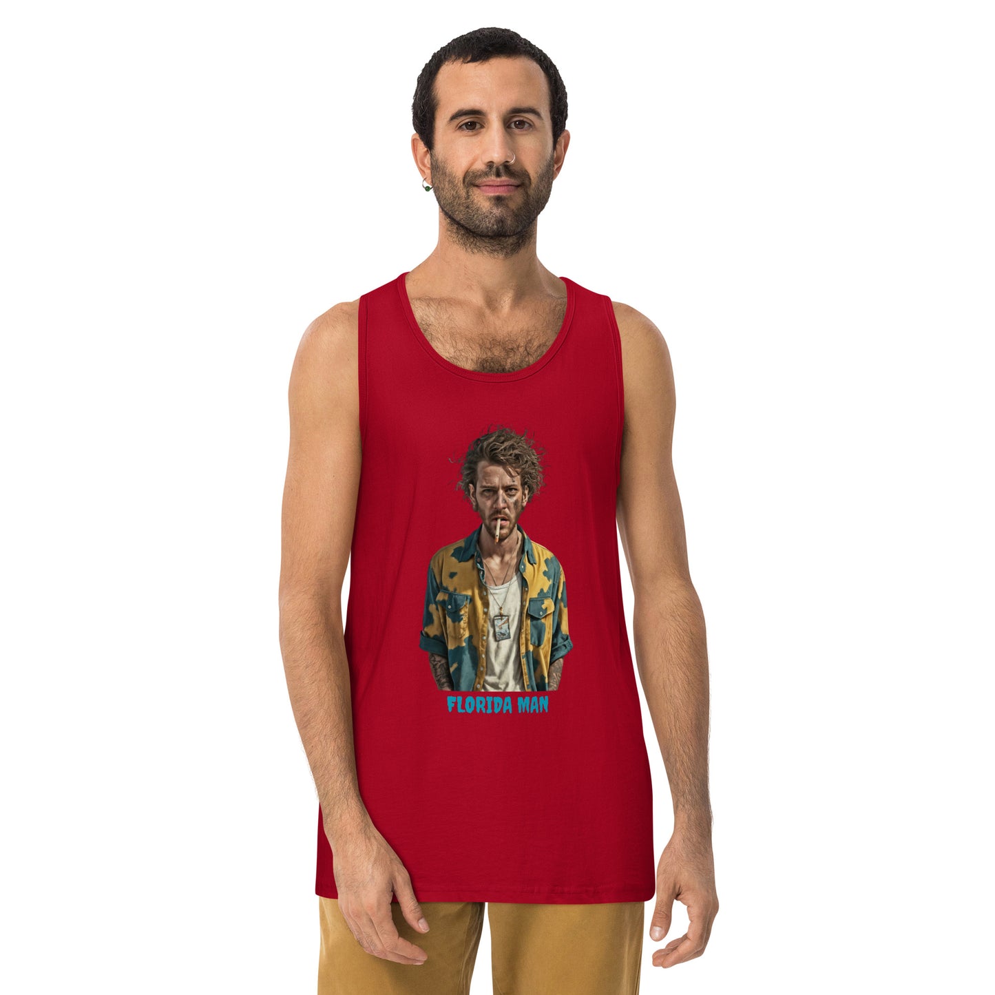 Florida Man Smoking Men's Tank Top