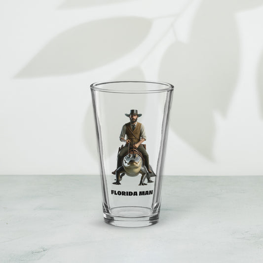 Florida Man Gator Wrangler Pint Glass (16 ounce)