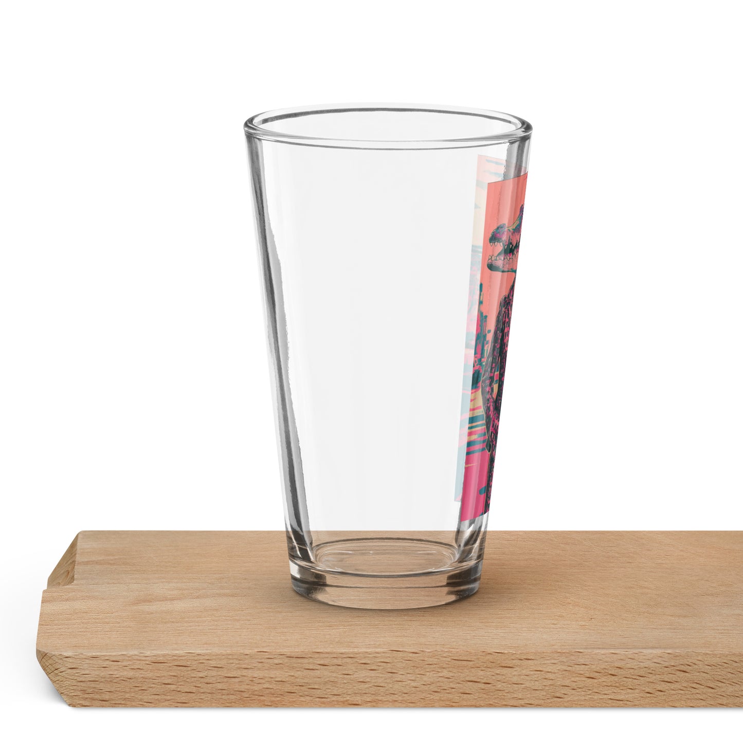 Pink Pop Art Gator Pint Glass (16 ounce)