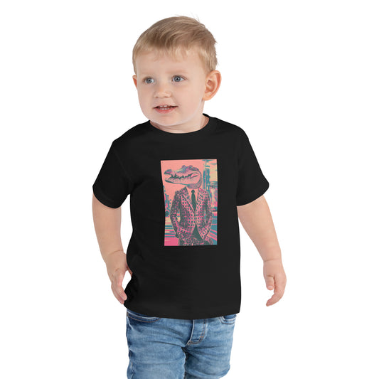 Pink Pop Art Gator Toddler Short Sleeve Tee