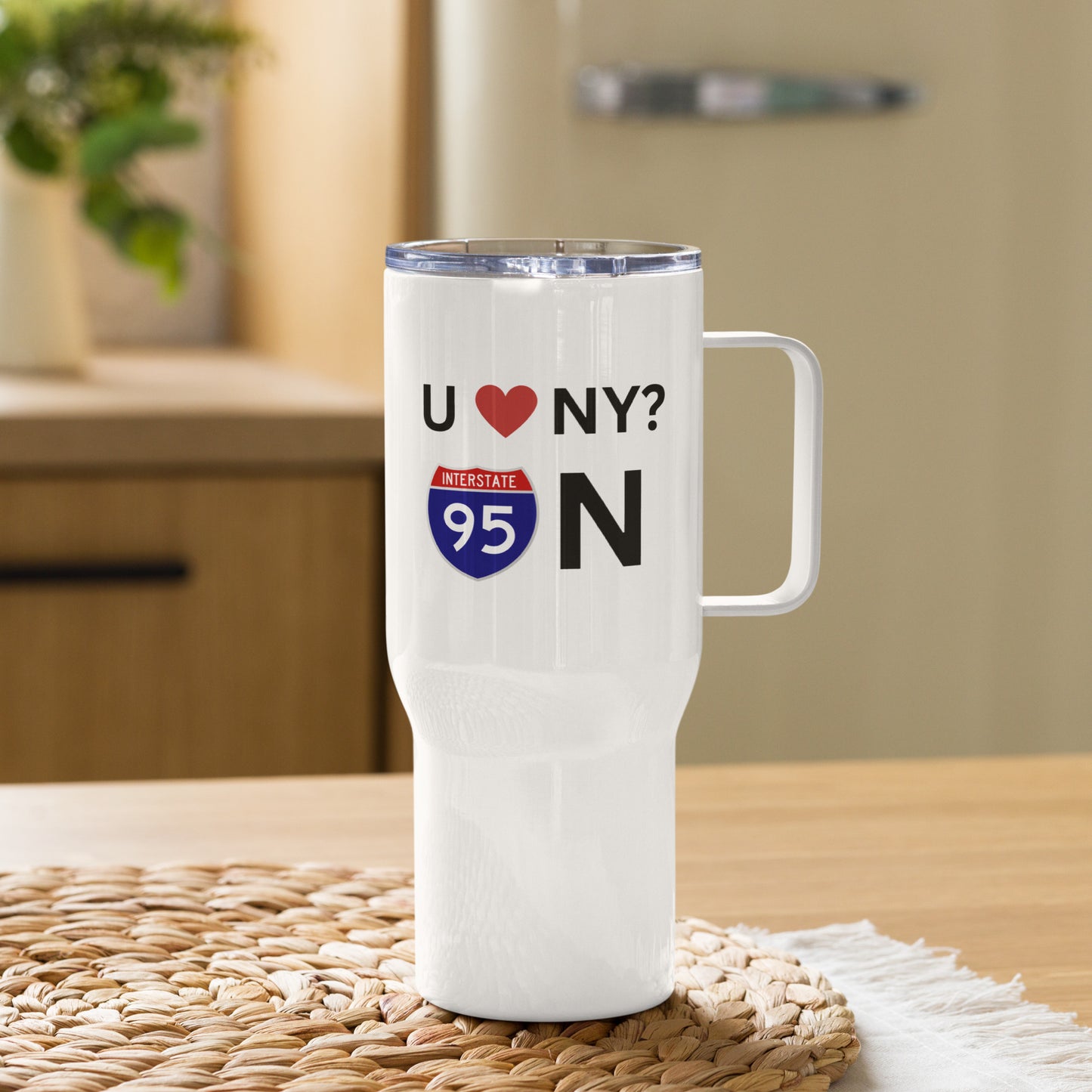 U LOVE NY 25 Ounce Travel Tumbler