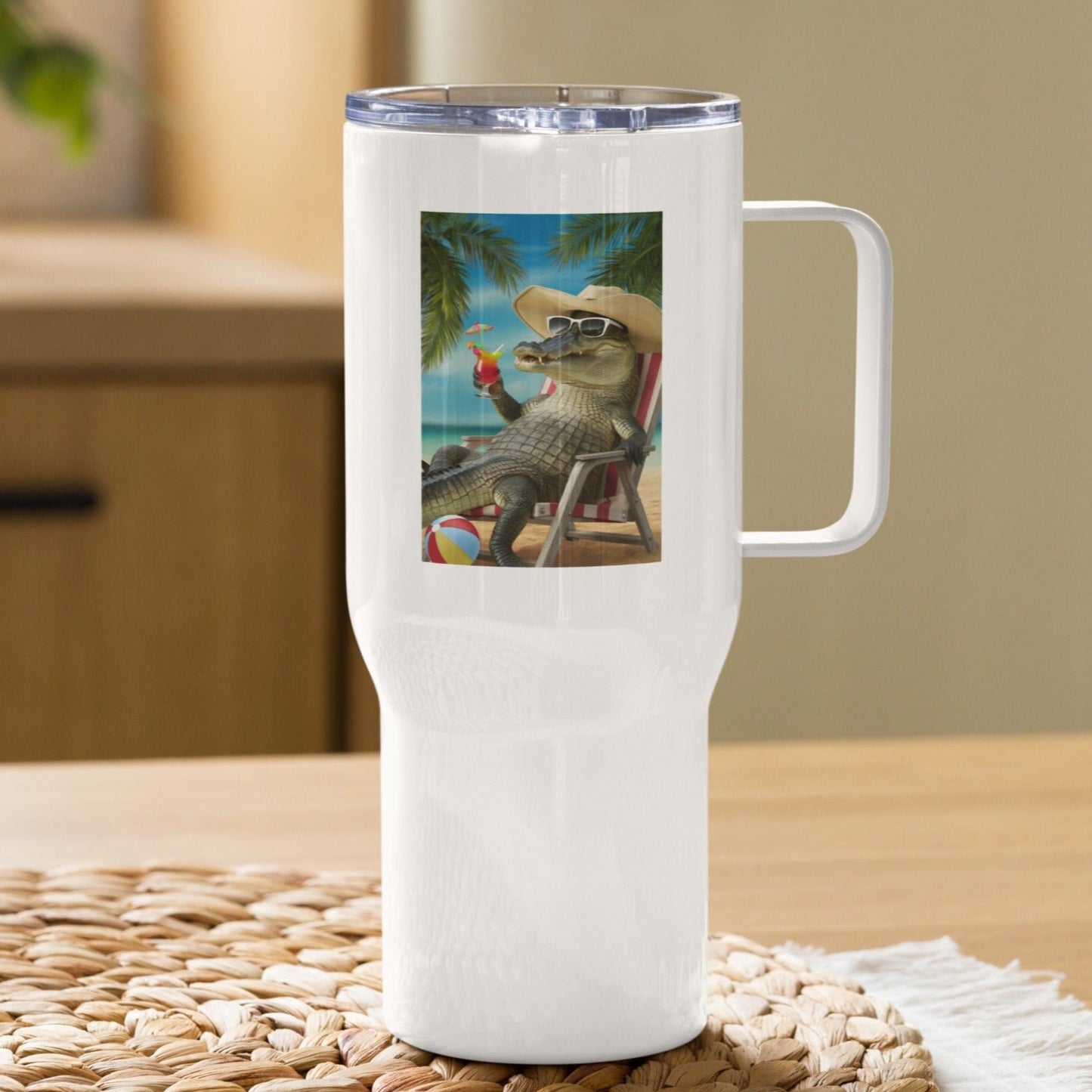 Vacation Gator Travel Mug With Handle