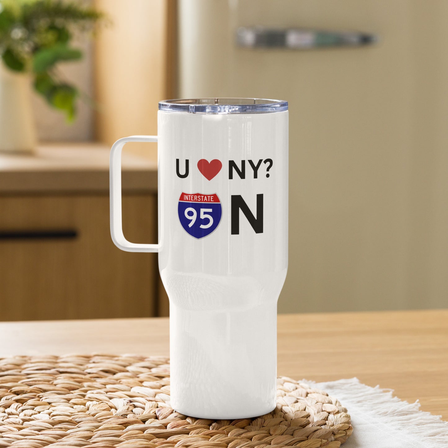 U LOVE NY 25 Ounce Travel Tumbler