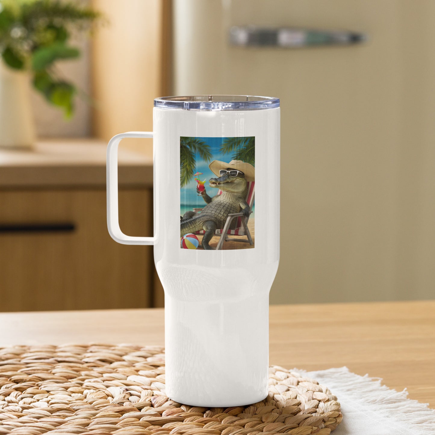 Vacation Gator Travel Mug With Handle