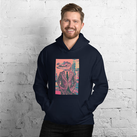 Pink Pop Art Gator Unisex Hoodie