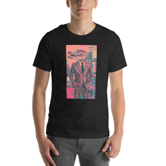 Pink Pop Art Gator Unisex Bella + Canvas Tee