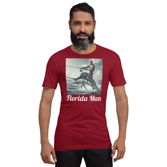 Florida Man Riding Sailfish Unisex Tee