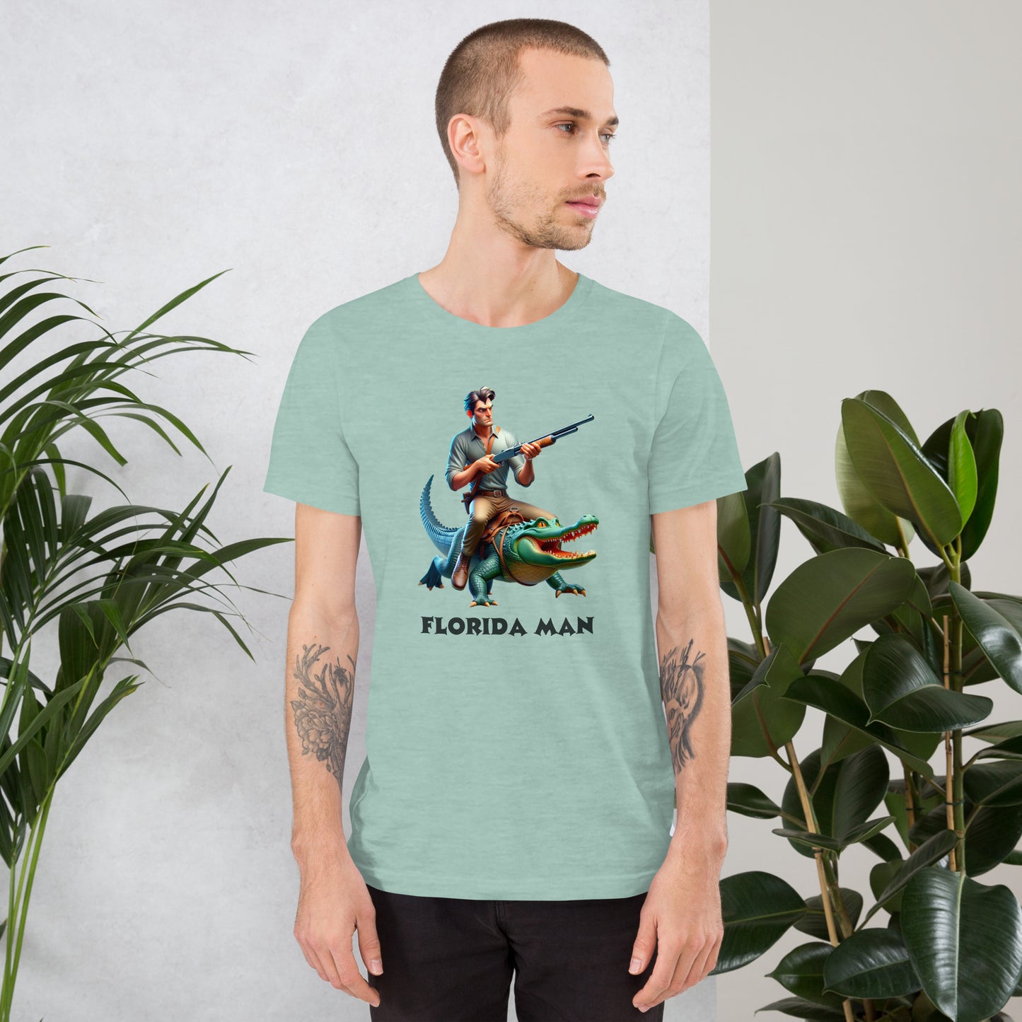 Florida Man with Shotgun Bella + Canvas Unisex Tee