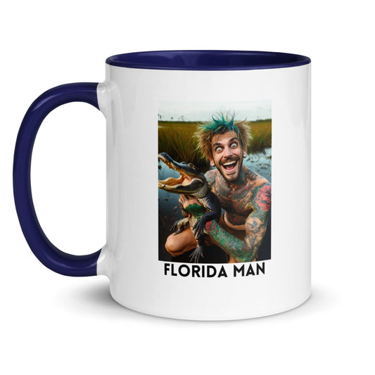 Florida Man Holding Gator Mug