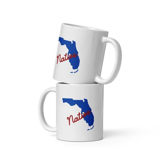 Native Floridian White Glossy Mug