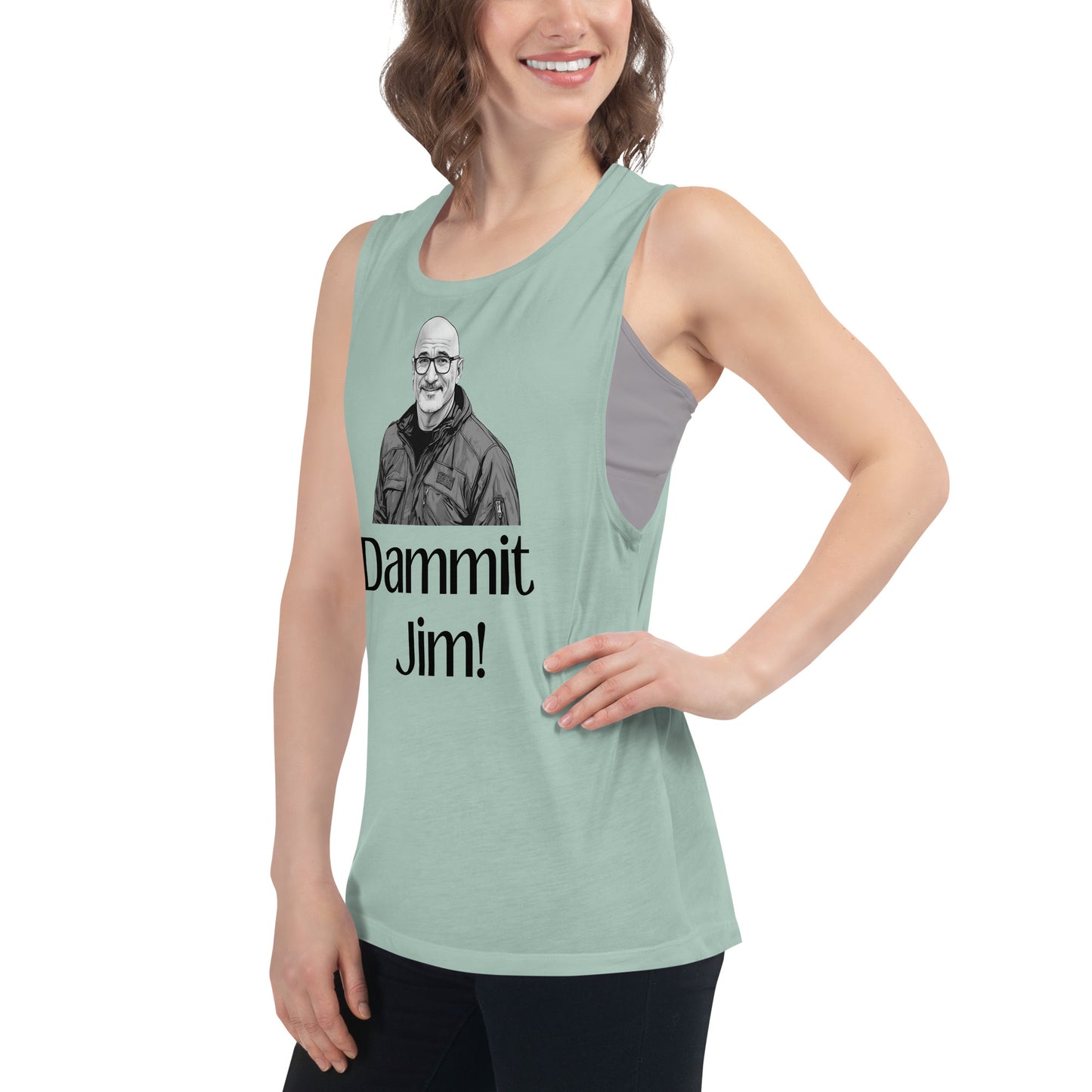 Dammit Jim Ladies’ Muscle Tank