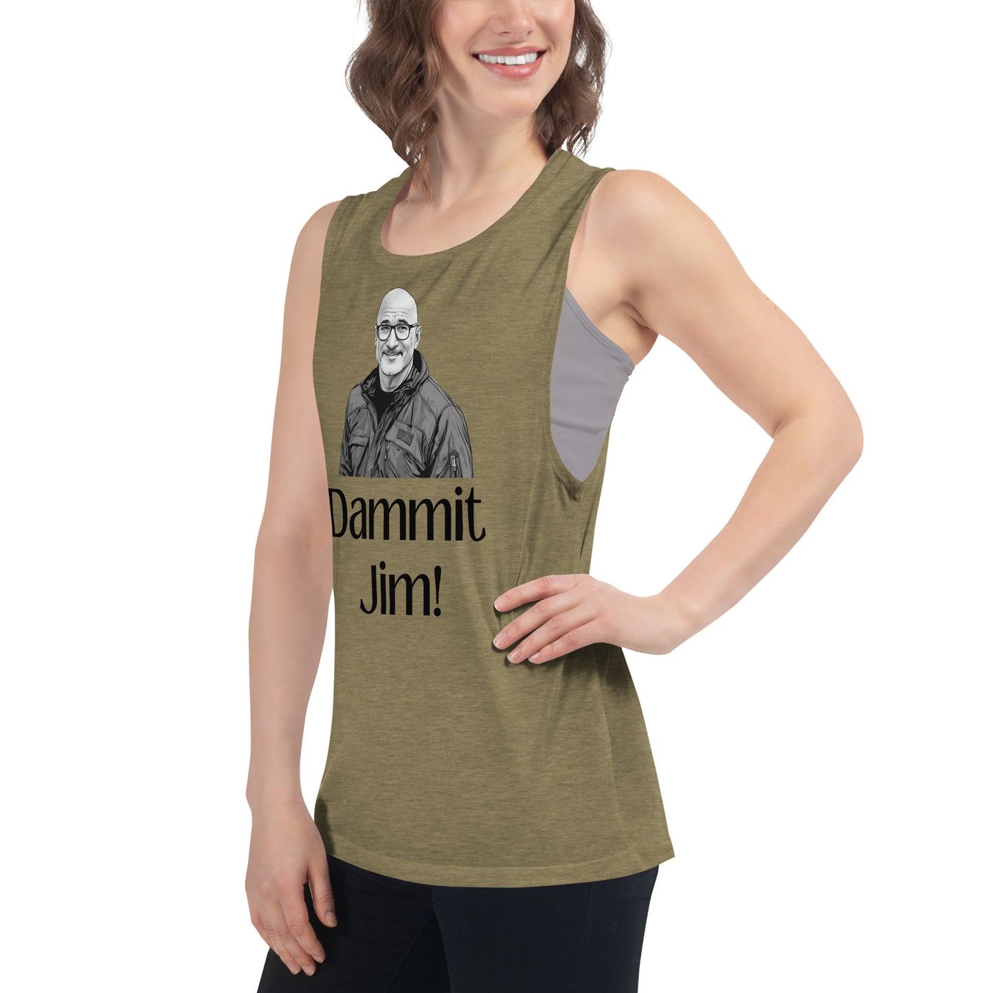 Dammit Jim Ladies’ Muscle Tank