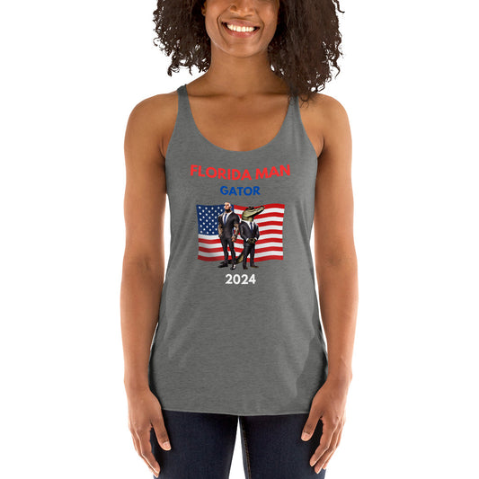 Florida Man and Gator 2024 Women's Racerback Tank