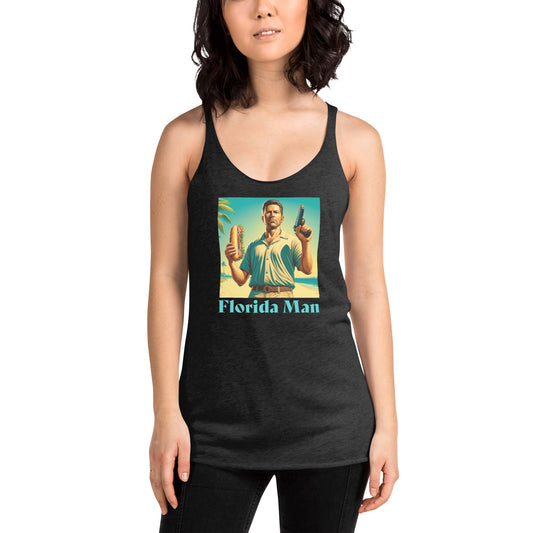 Florida Man with Pub Sub Women's Racerback Tank