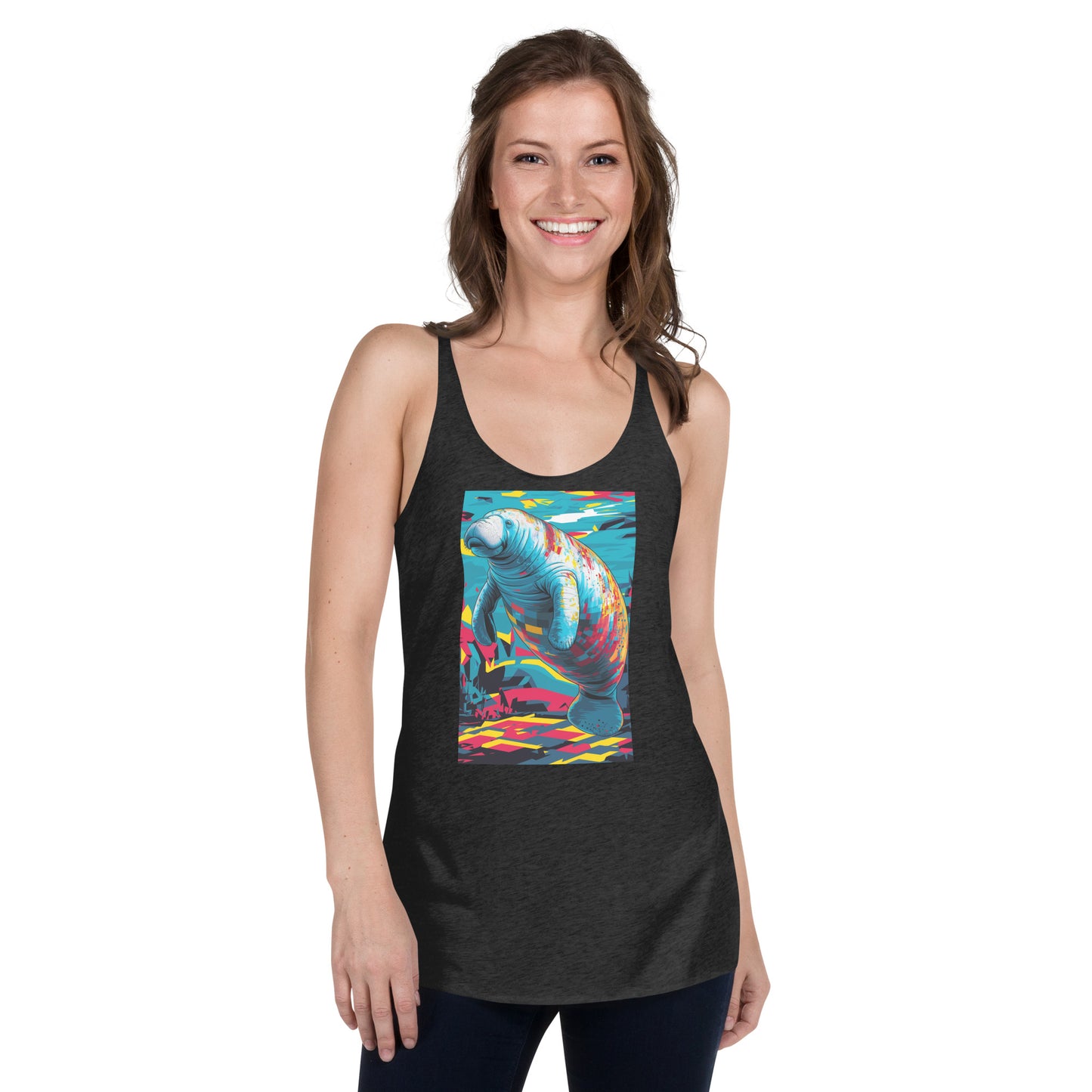 Pop Art Manatee Women's Racerback Tank