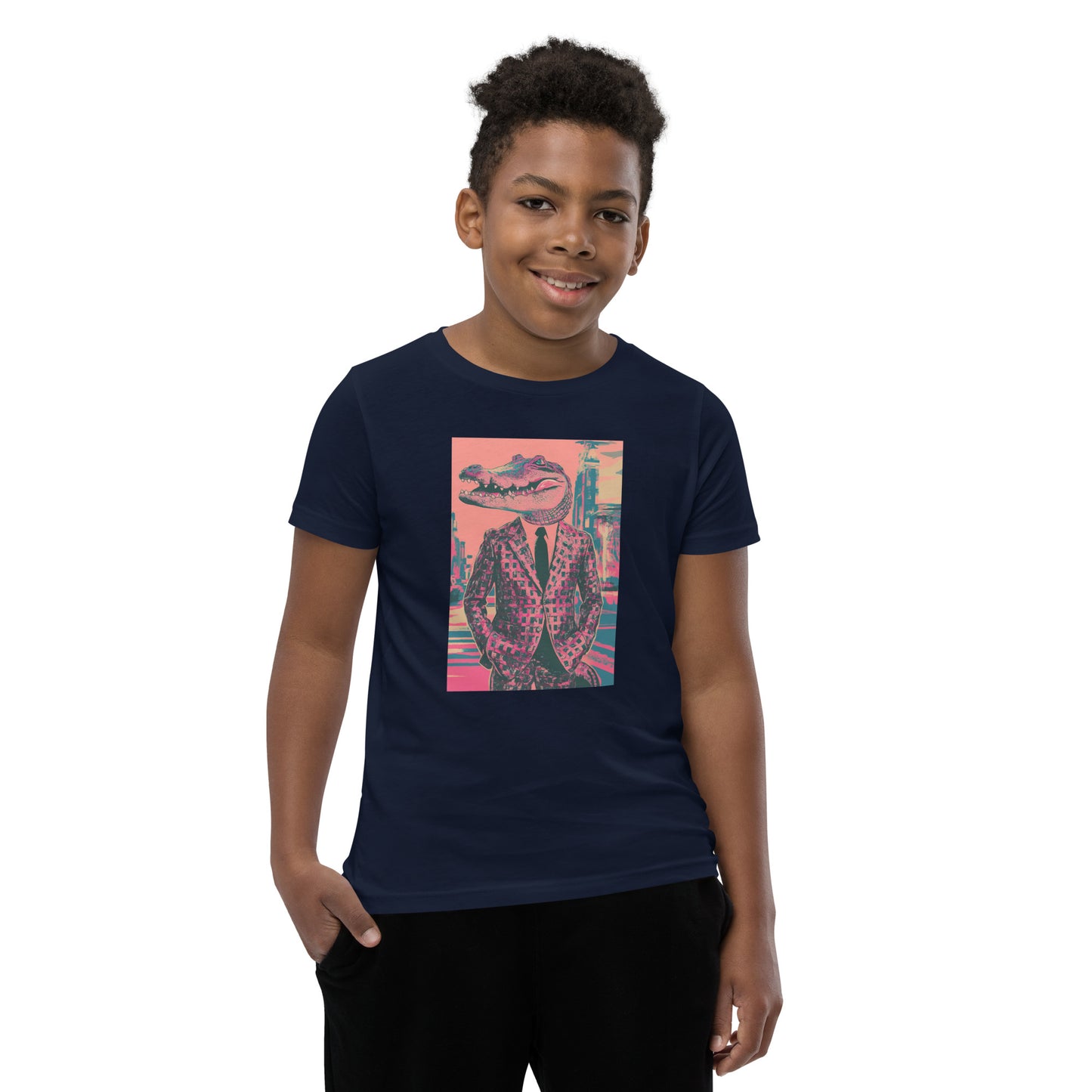 Pink Pop Art Gator Youth T-Shirt