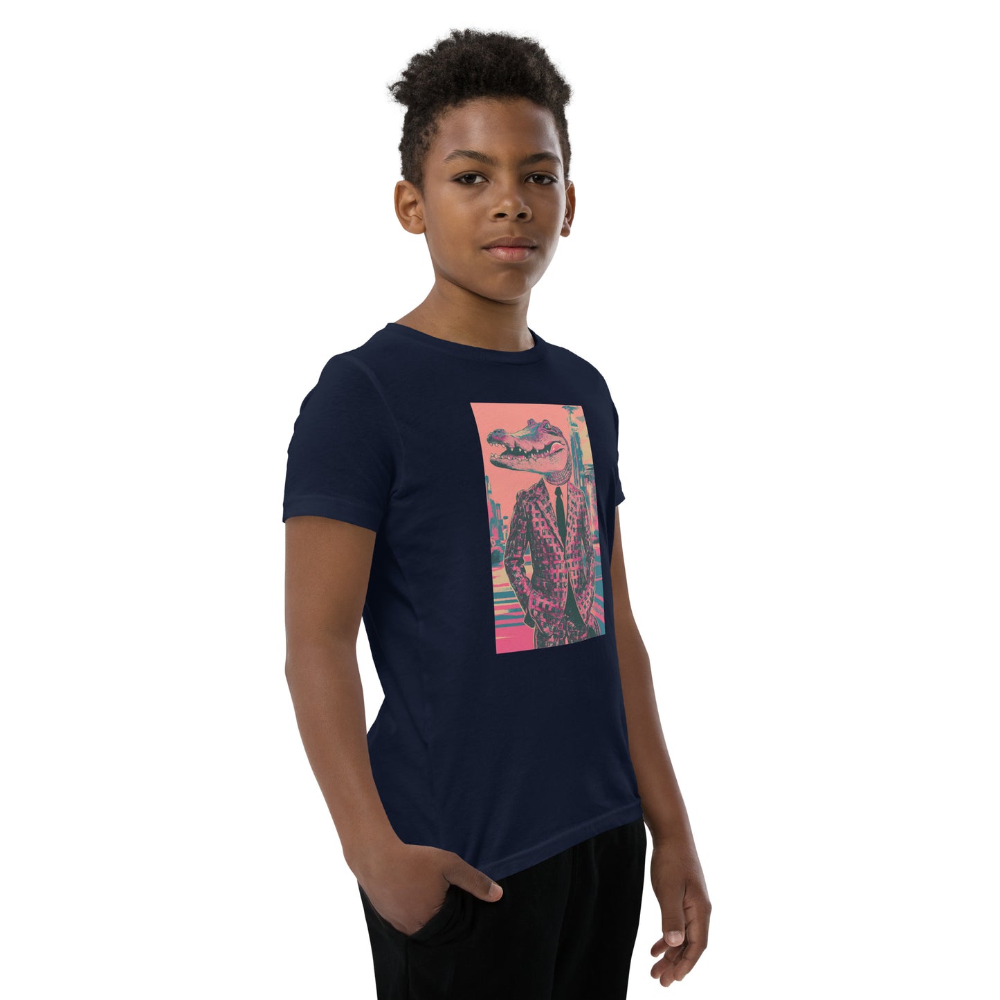 Pink Pop Art Gator Youth T-Shirt